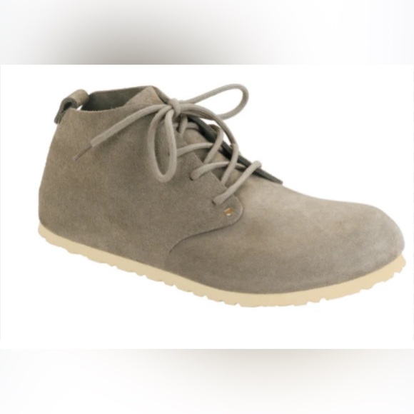 Birkenstock Shoes - BIRKENSTOCK Dundee Suede Taupe Comfort Laced Ankle Boots Womens Sz 40